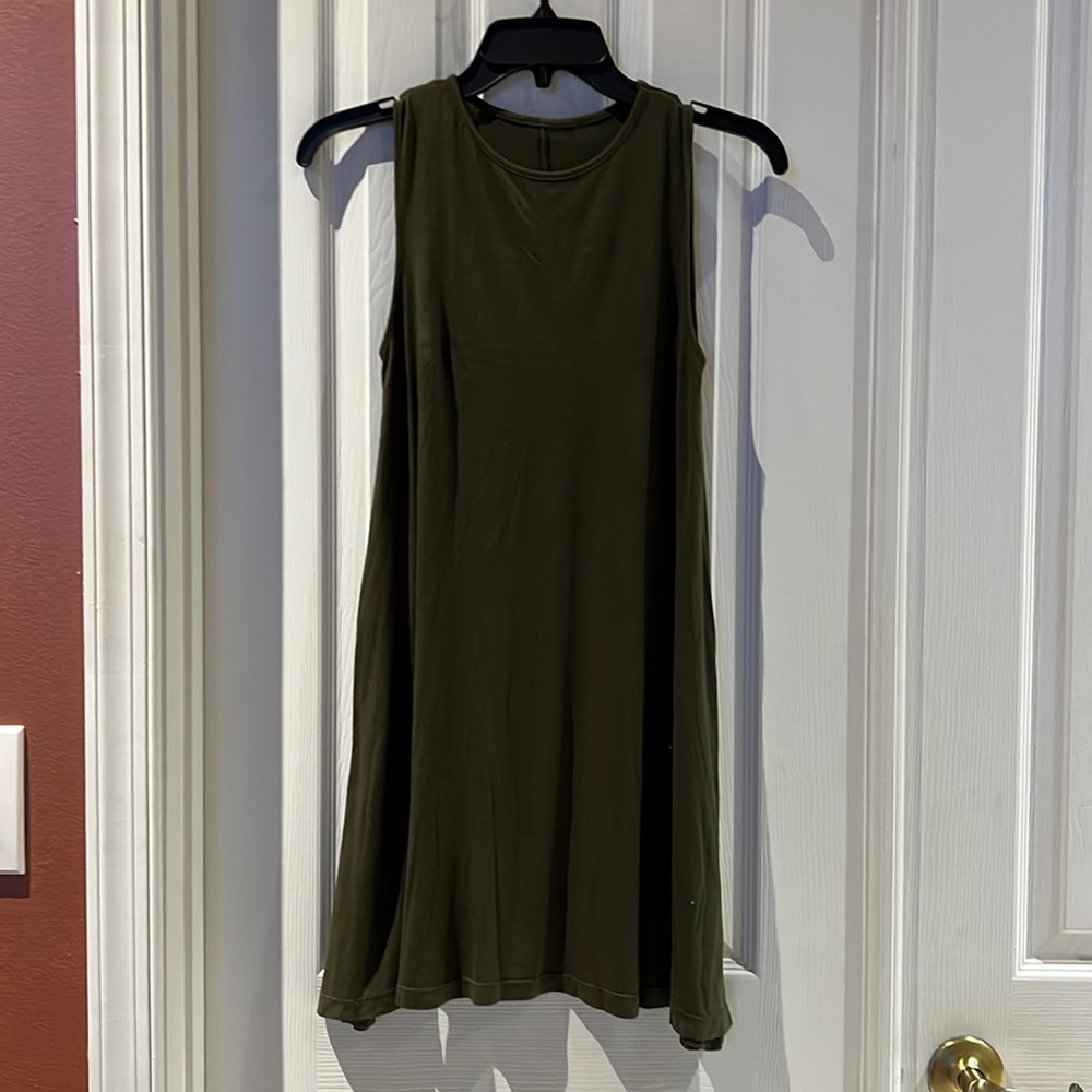 Olive green flowy dress